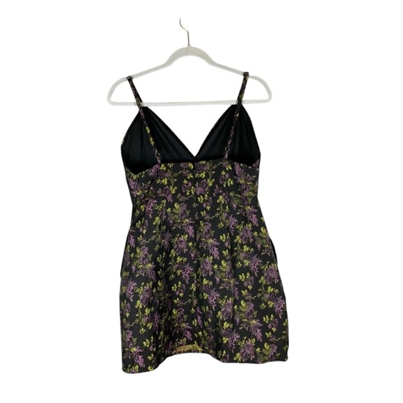 Lulu's Black Floral Print Mini Bodycon Dress size Medium - Picture 6 of 7
